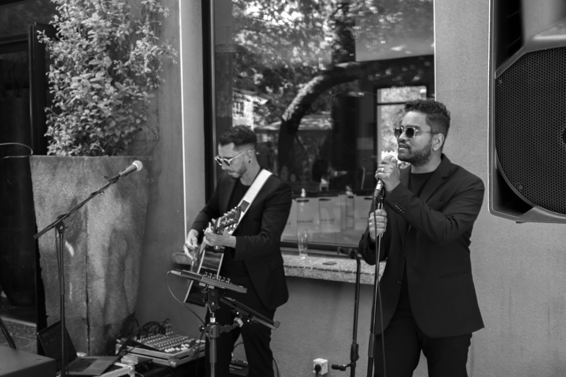 Live music performance during a private brand event